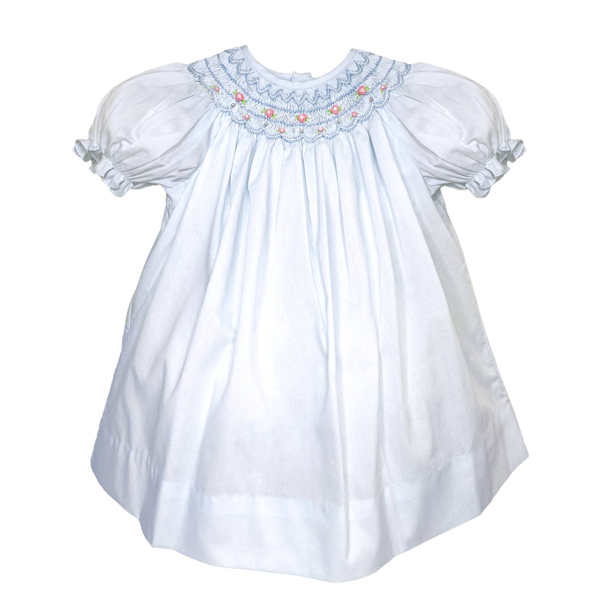 Dress with Hand Bishop Scalloped Smocking